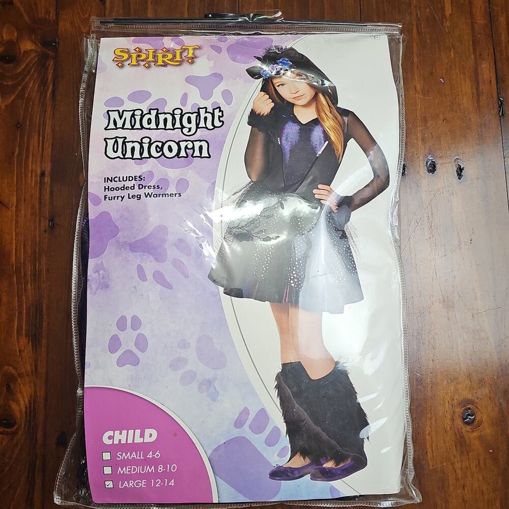 Midnight Unicorn‎ costume NWT kids 12-14